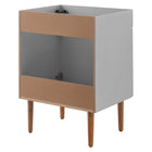 Modway - Harvest 24" Armoire de toilette de salle de bain (lavabo non inclus) - Noyer gris-Conception ouverte facile