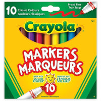 Crayola - Marqueurs originaux - Couleurs assorties - Paquet de 10-Pointe large