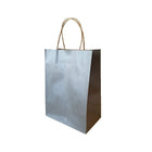 Wamaco - Sacs de magasinage Kraft couleur, 8 x 4,75 x 10,5 (po), argent, paquet de 100-Sacs de magasinage Kraft couleur
