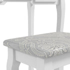 HOMCOM - Coiffeuse avec tabouret - 31,5 po L x 15,7 po l x 55,1 po H - blanc-Tiroirs avec poignée pour une ouverture facile 