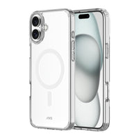 AXS - ULTRA CLEAR étui testé compatible MagSafe contre les chutes pour Apple iPhone 16 Plus - Transparent-Protection anti-UV pour afficher clairement le design original de votre cellulaire