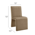Modway - Emory Velours Performance Rembourré Fauteuil d’appoint de salle à manger - Taupe-Conception sans bras