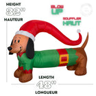 GEMMY - Chien teckel gonflable de Noël avec pull - 81 cm-Se dégonfle pour un rangement facile