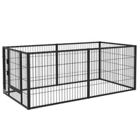 PawHut - Parc à chiens robuste 6 panneaux pour petits chiens - 59 po x 24 po -Longueur réglable sur 12 niveaux pouvant être ajustée selon les différentes étapes et races de chiens