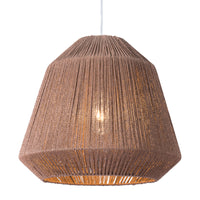 Zuo - Lampe plafonnier Impala - Brun-Conçue pour une installation câblée permanente, avec support de montage standard et quincaillerie inclus