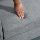 HOMCOM - Canapé loveseat avec accoudoirs courbés - gris clair-La structure en bois d’eucalyptus et métal, soutenue par quatre pieds robustes en bois d’hévéa, garantit une solidité durable 