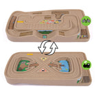 Simplay3 - Table de Circuit de Course Carry & Go-Le côté 2 comporte des rails moulés pour accueillir les trains en bois de l'enfant.
