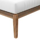 Modway - Clearwater Terrasse extérieure Bois de teck Ottoman in Gris blanc-Assemblée requise