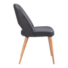 Zuo - Leith Chaise de salle à manger - Noir - Ensemble de 2-Garantie limitée de 3 ans