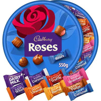 Chocolats Roses assortis, emballés individuellement de Cadbury UK-Savourez les chocolats au lait emballés individuellement Cadbury Roses, les friandises traditionnelles favorites du Royaume-Uni