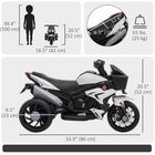 Aosom - moto électrique pour enfants 6v avec musique - jouet à rouler - blanc-Cette moto électrique peut fonctionner en continu pendant 45 minutes une fois complètement chargée 