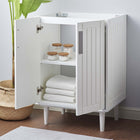 Modway - Augusta 24" Armoire de toilette de salle de bain (lavabo non inclus) - Blanc-Capsules de pied non marquées