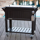 Permasteel - Glacière de patio style mobilier 80 pintes - Noire-Le bac isolé garde les boissons froides jusqu’à 36 heures