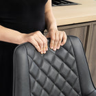 HOMCOM - Tabourets de bar de cuisine hauteur comptoir 27,25 po - noir - paquet de 2-La base en acier avec revêtement en poudre maintient l’équilibre 
