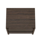 Manhattan Comfort - Linda 24" Table de nuit moderne à 2 tiroirs - Noyer brun - Lot de 2-9