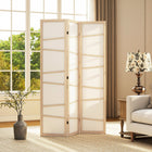 HOMCOM - Paravent autoportant 3 panneaux - bois naturel-Dimensions totales : 47,2 po L x 0,7 po P x 66,9 po H (120 x 1,8 x 170 cm) 
