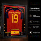 Frameworth - Coupe du Monde FIFA 2026 Officielle Espagne Lamine Yamal Cadre Réplique de Maillot - 25,75 po x 33,75 po-Fabriqué au Canada par Frameworth Sports Marketing, fondée en 1992, produisant des souvenirs sportifs sous licence officielle.