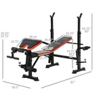 Soozier - Banc De Musculation Réglable Avec Extension Des Jambes- Support Pour Haltères - Coussin Curl Pupitre-3 positions de banc de musculation  