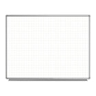 Luxor - Tableau blanc fantôme magnétique mural, 48 po x 36 po-Tableau blanc magnétique de 48 po x 36 po avec motif de grille fantôme de 2 po x 2 po