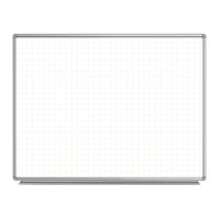 Luxor - Tableau blanc fantôme magnétique mural, 48 po x 36 po-Tableau blanc magnétique de 48 po x 36 po avec motif de grille fantôme de 2 po x 2 po