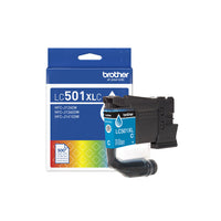 Brother - LC501XLCS Cartouche d’encre cyan authentique à haut rendement-Cartouche d’encre à haut rendement, impression jusqu’à 500 pages