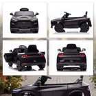 Qaba - Voiture électrique pour enfants Ford Mustang Mach-E sous licence 12V - noir-Démarrage en douceur et suspension arrière pour une conduite fluide et confortable 