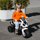 Aosom - Moto pour enfants, moto électrique 6v pour tout-petits avec phare - noir-Fonctionne avec une pédale au pied et des poignées de direction 