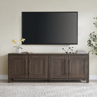 Hudson&Canal - Meuble TV Chabot pour téléviseurs jusqu'à 75" - Alder Brown-Caractéristiques assemblage facile