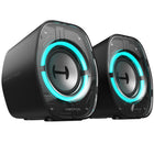 Hecate - Haut-parleur de jeu Hecate G1000II BT 5.4 avec haut-parleur de 2,5 po, basses améliorées, USB-C, entrée AUX et 9 modes d’éclairage RVB dynamiques – Noir-Les 9 modes lumineux RGB éclatants vous permettent de définir votre ambiance — du style mignon et minimaliste à l’esthétique gaming cyberpunk