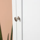 Kleankin - Armoire de salle de bain haute avec étagères réglables - blanc-Couleur : Blanc 