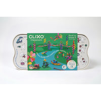 Clixo - Classroom Pack-Le jeu comprend 100 pièces, un guide de l'éducateur et 30 cartes d'activités qui encouragent la collaboration, renforcent la confiance créative et favorisent l'innovation.
