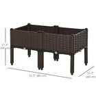 Outsunny - jardinière surélevée 2 pièces - 15,7 po L x 15,7 po l x 17,3 po H-Conception à combinaison libre pour répondre à divers besoins de jardinage
