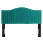Modway - Brielle Chenal Touffé Performance Velvet Tête de lit jumelée, Sarcelle-Tissu résistant aux taches durable