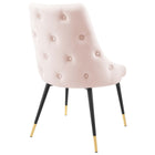 Modway - Adorn Touffe Performance Velvet Fauteuil d’appoint de salle à manger - Rose-Livré entièrement assemblé
