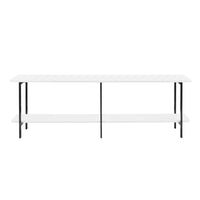 Manhattan Comfort - Console moderne Celine 70,87 po - Blanc-Console basse moderne contemporaine parfaite pour le salon et le bureau à domicile
