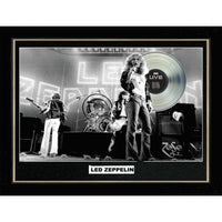 Led Zeppelin Live with Platinum LP - Impression encadree - 28" x 38"-Qualité supérieure - music memorabilia