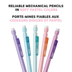 BIC - Porte-mines Extra Douce - 0,7 mm - Pastel - Paquet de 24-La mine noire à ecriture fluide est ideale pour les cours, les epreuves uniques et la rentree des classes