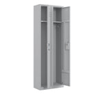 Ceha - Série RH, batterie de 2, casier 1 niveau avec aérations à persiennes, poignée encastrée - gris clair-Rangement sécurisé avec ventilation avant à fentes améliorée