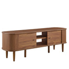 Modway - Contour 55 po Meuble TV, Noyer-Portes coulissantes