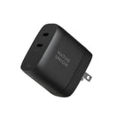 Native Union - Chargeur Mural 67W PD GaaN - Noir-Débloquez l'alimentation électrique pour les ordinateurs portables, tablettes, téléphones, stations météo de type C et bien plus encore. Chargez jusqu'à 2 appareils à la fois avec 2 ports USB-C
