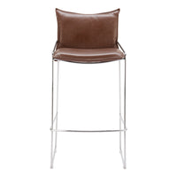 Zuo - Pola Tabouret de bar - Brun-Rembourrage moelleux et confortable