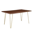 Modway - Ardor Bois d’acacia à bord vivant de 60 po Bois d’acacia Table à manger, Noyer d’or-Table à manger Live Edge