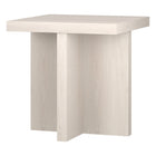 Hudson&Canal - Table d'appoint carrée Elna de 56 cm de largeur, , blanc aulne-Le plateau de table a une capacité de poids de 30 lb