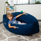 Bouncyband - Canot sensoriel gonflable Peapod - 122 cm - Bleu-Éducatif: développe la coordination musculaire et l’équilibre