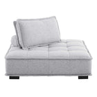 Modway - Saunter Touffe Tissu Chaise sans accoudoir - Gris clair-Capsules de pied non marquées