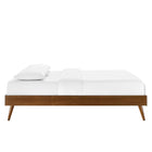 Modway - Margo Bois Cadre complet de plate-forme, Noyer-Options de tête de lit interchangeables