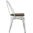 Modway - Promenade Bambou Fauteuil d’appoint - Blanc-Siège en bambou stratifié