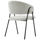Modway - Nella Rembourré Chenille à bruyère Chaises de salle à manger Ensemble de 2 - Papier journal noir-8