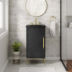 Modway - Awaken 18" Vanette de salle de bain - Noir noir-Bassin d’évier en céramique