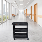 Luxor - Chariot utilitaire polyvalent à trois plateaux cuvettes Luxor TUFFY XL - 32" L x 18" P - noir-9